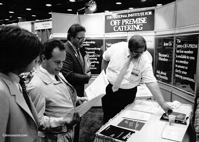 A tradeshow booth for the National Institute for Off-Premise Catering