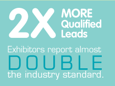2X MORE Qualified Leads - Exhibitors report almost DOUBLE the industry standard